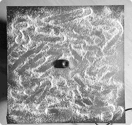 Cymatic Plate Various Frequencies Moving