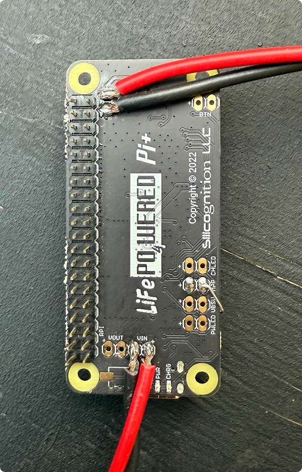 LiFePO4wered-Pi+ solar charger HAT with connections